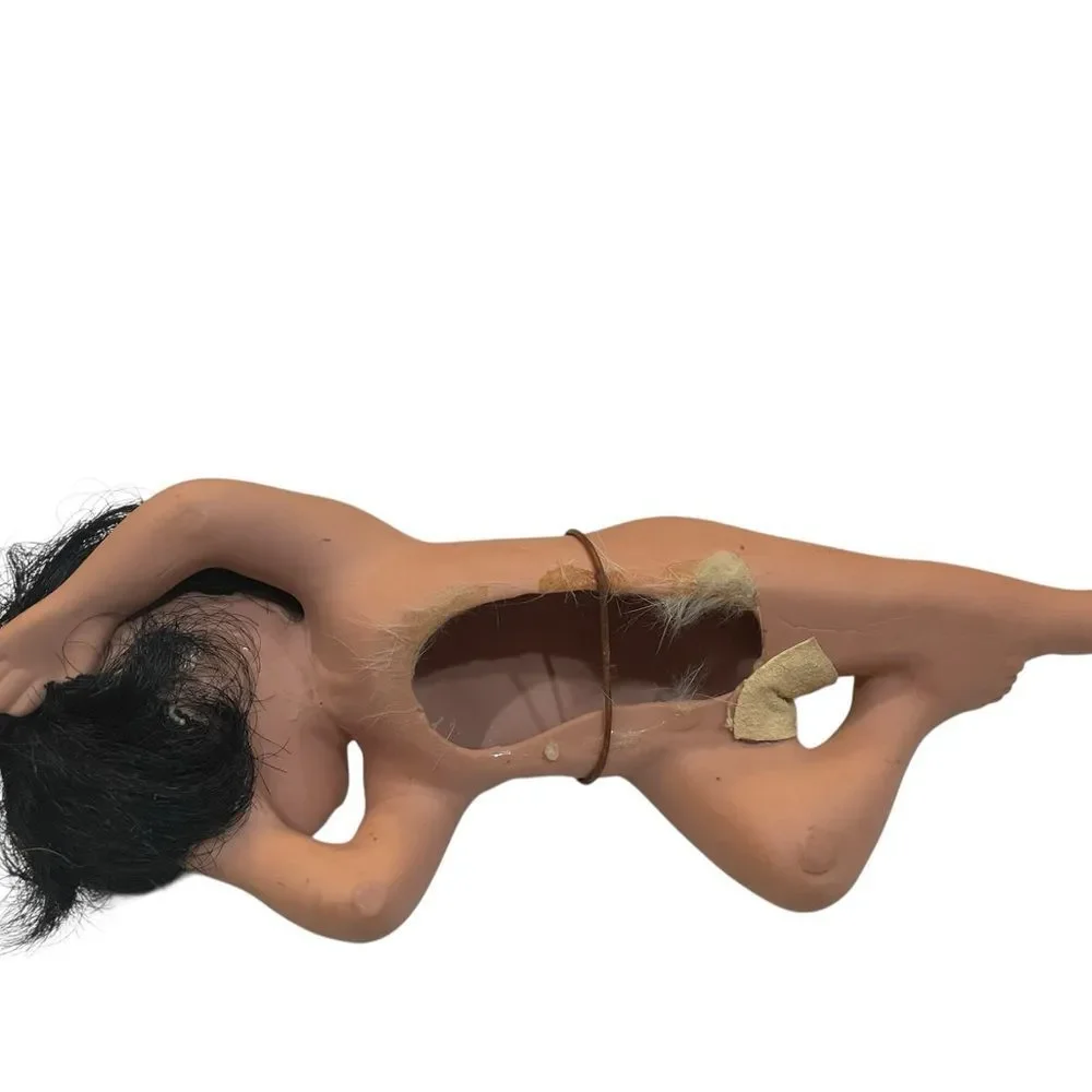 Sleeping American Native Doll with Black Hair‎